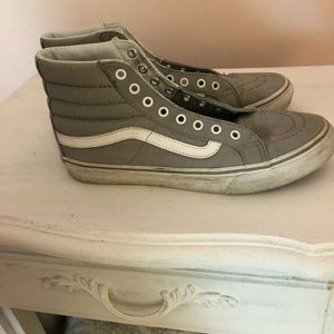 High-top gray vans